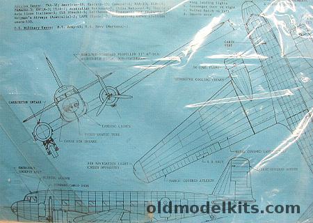 Execuform 1/72 Douglas DC-3 plastic model kit
